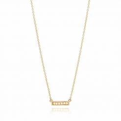 Anna Beck Jewelry Anna Beck Garnet Pavè Bar Stacking Necklace, Gold