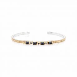 Anna Beck Jewelry Anna Beck Hematite Mosaic Stacking Cuff - Gold