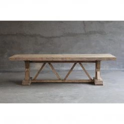 Organic Restoration Salvaged Wood Trestle Dining Table