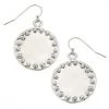 Susan Shaw Jewelry Susan Shaw Small Handcast Silver Circle With Dots Earrings