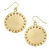 Susan Shaw Jewelry Susan Shaw Large Handcast Gold Circle With Dots Earrings