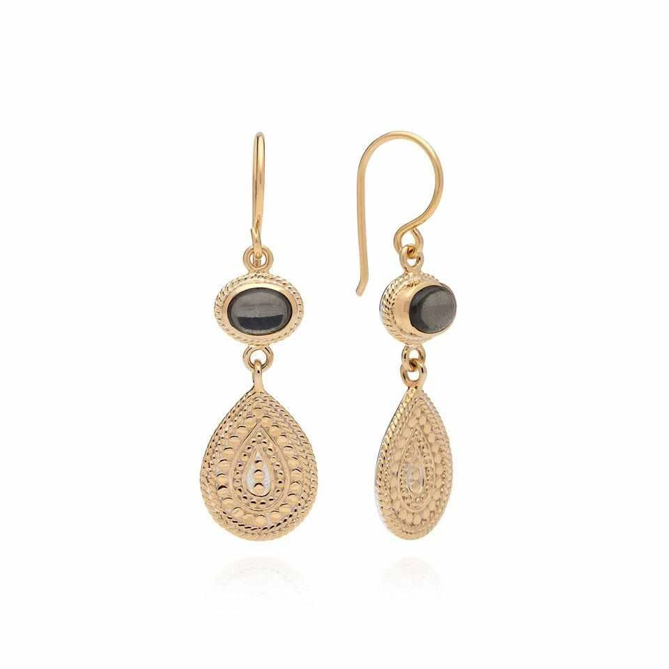 Anna Beck Jewelry Anna Beck Smooth Pyrite Double Drop Earrings -Gold