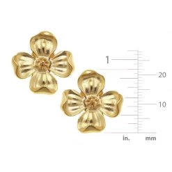 Susan Shaw Jewelry Susan Shaw Handcast Gold Flower Earrings
