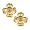Susan Shaw Jewelry Susan Shaw Handcast Gold Flower Earrings