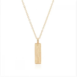 Anna Beck Jewelry Anna Beck Hematite Bar Pendant Necklace 30"- Gold