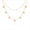 Anna Beck Jewelry Anna Beck Multi Bar Charm & Satellite Chain Double Necklace - Gold