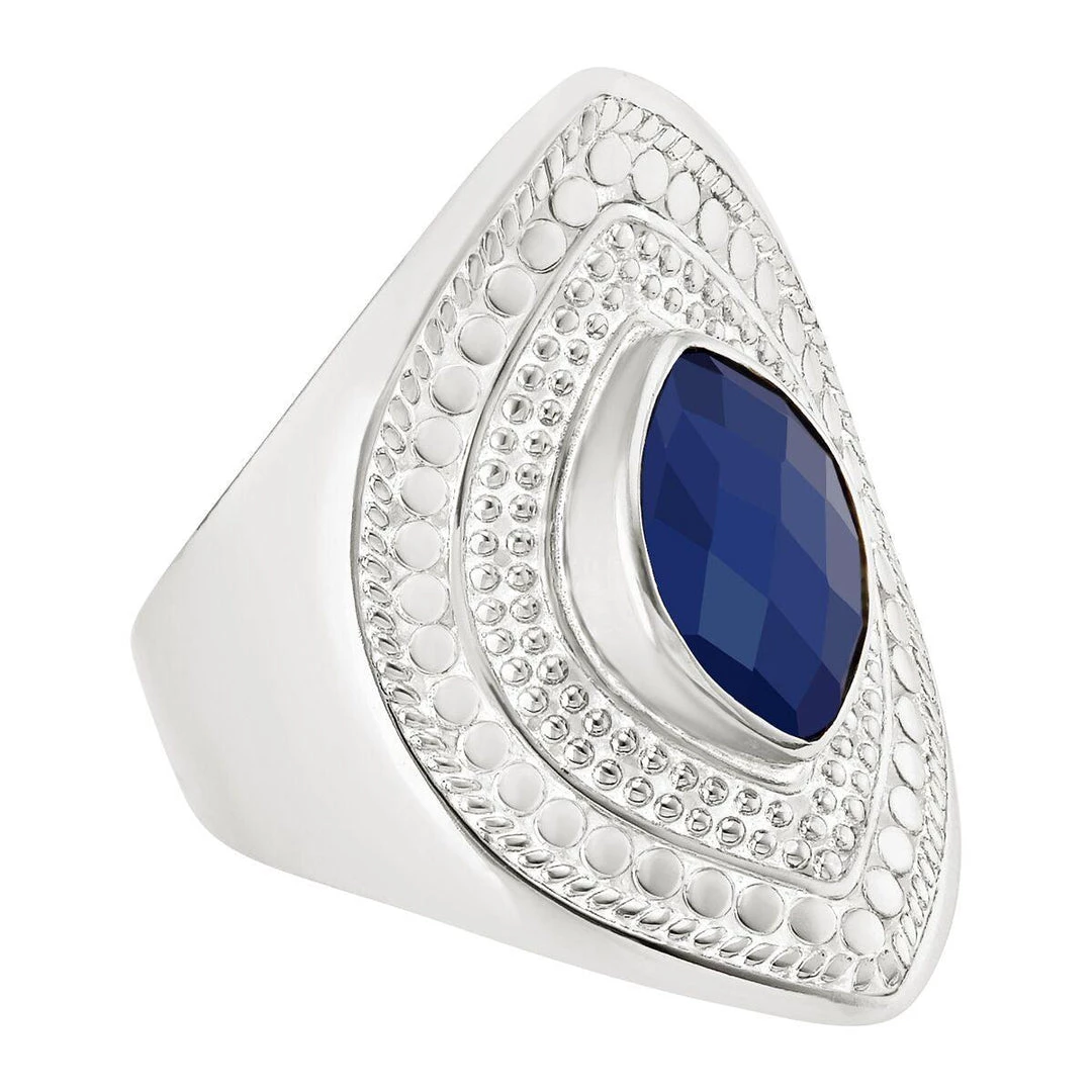 Anna Beck Jewelry Anna Beck Lapis Marquise Shield Ring - Silver