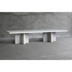 Organic Restoration Reclaimed Elm Wide Dining Table - T Style Leg