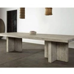 Organic Restoration Reclaimed Elm Dining Table - T Style Leg