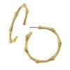 Susan Shaw Jewelry Susan Shaw Handcast Gold Bamboo Hoop Earrings