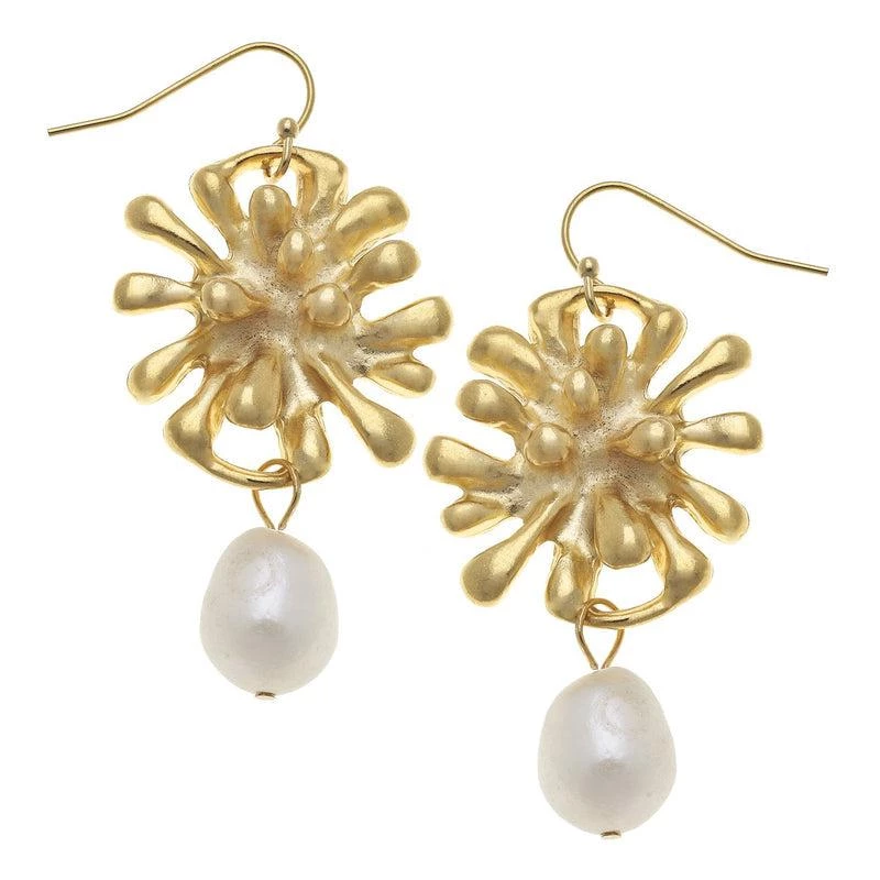 Susan Shaw Jewelry Firecracker Pearl Drop Earrings
