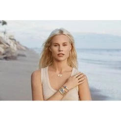 Anna Beck Jewelry Anna Beck Lapis Triangle Skinny Cuff - Silver