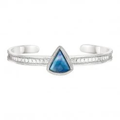Anna Beck Jewelry Anna Beck Lapis Triangle Skinny Cuff - Silver
