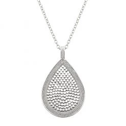 Anna Beck Jewelry Anna Beck Long Beaded Double Sided Teardrop Necklace - Silver And Gold