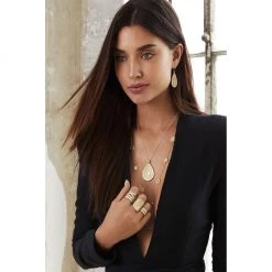 Anna Beck Jewelry Anna Beck Long Beaded Double Sided Teardrop Necklace - Silver And Gold