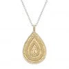 Anna Beck Jewelry Anna Beck Long Beaded Double Sided Teardrop Necklace - Silver And Gold