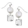 Susan Shaw Jewelry Handcast Silver With Freshwater Pearl Earring