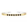 Anna Beck Jewelry Anna Beck Black Onyx Pave Smooth Skinny Cuff - Gold