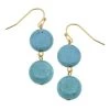 Susan Shaw Jewelry Susan Shaw Genuine Turquoise W/Gold Earrings