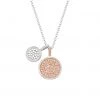 Anna Beck Jewelry Anna Beck Double Disc Charm Necklace 16-18" Double Sided - Rose Gold And Silver