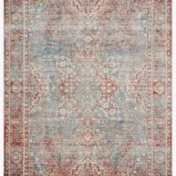 Loloi Rugs Joanna Gaines Elise Rug Collection - ELI-04 Sky/Red
