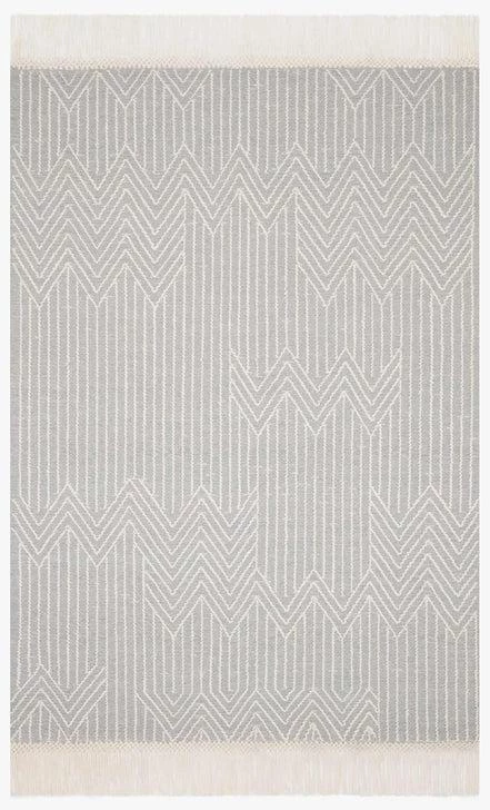 Loloi Rugs Joanna Gaines Newton Rug Collection - NET-02 Lt Grey/Ivory