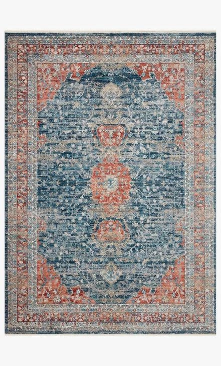 Loloi Rugs Joanna Gaines Elise Rug Collection - ELI-05 Navy/Red