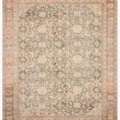 Loloi Rugs Joanna Gaines Deven Rug Collection - DEV-06 Charcoal / Blush