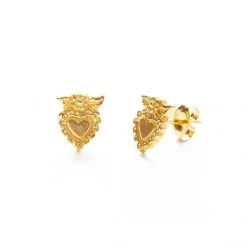 Amano Studio Mexican Folk Heart Studs
