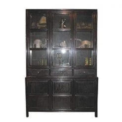 Noir Furniture Noir Colonial Hutch Black Cabinets