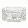 Anna Beck Jewelry Anna Beck Divided Cigar Band Ring- Silver