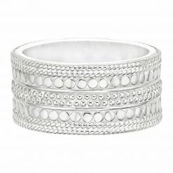 Anna Beck Jewelry Anna Beck Divided Cigar Band Ring- Silver
