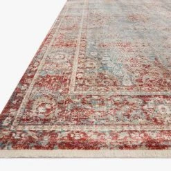 Loloi Rugs Joanna Gaines Elise Rug Collection - ELI-04 Sky/Red