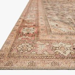 Loloi Rugs Joanna Gaines Deven Rug Collection - DEV-06 Charcoal / Blush