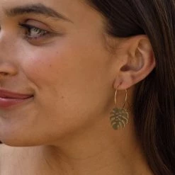 Amano Studio Monstera Hoops Jewelry