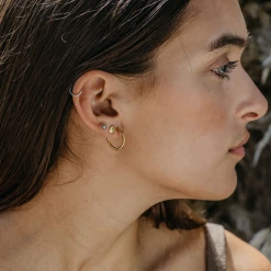 Amano Studio 3/4" Huggie Hoops Gold