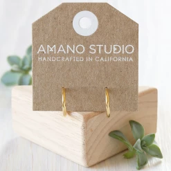 Amano Studio 3/4" Huggie Hoops Gold