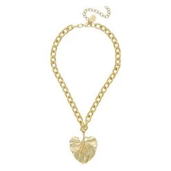 Susan Shaw Jewelry Lily Pad Chain Necklace