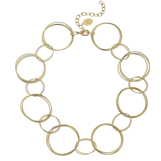 Susan Shaw Jewelry Susan Shaw Handcast Multi Gold Ring Necklace