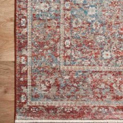 Loloi Rugs Joanna Gaines Elise Rug Collection - ELI-04 Sky/Red