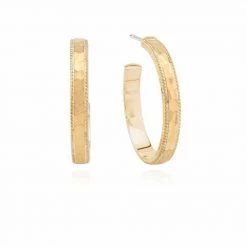 Anna Beck Jewelry Anna Beck Small Hammered Hoop Earrings - Gold
