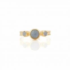 Anna Beck Jewelry Anna Beck Labradorite Triple Stone Stacking Ring - Gold