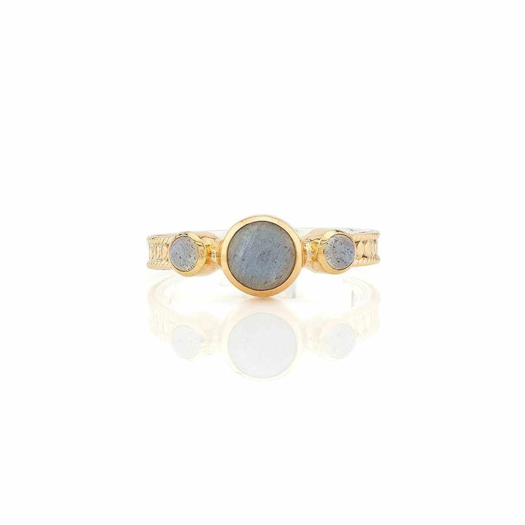 Anna Beck Jewelry Anna Beck Labradorite Triple Stone Stacking Ring - Gold