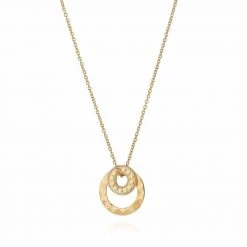 Anna Beck Jewelry Anna Beck Hammered Double Circle Necklace - Gold