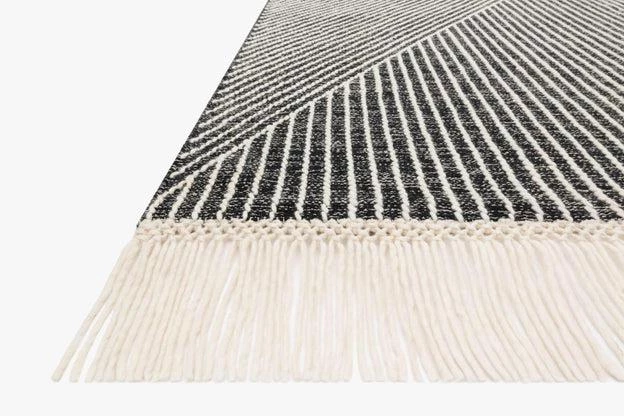 Loloi Rugs Joanna Gaines Newton Rug Collection - NET-01 Charcoal/Ivory