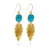 Amano Studio Palm Leaves Turquoise Earring Jewelry