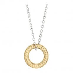 Anna Beck Jewelry Anna Beck Gili Circle Of Life Open "O" Necklace - Silver And Gold