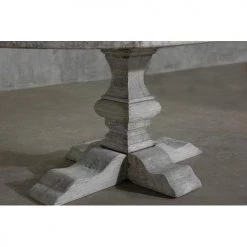 Organic Restoration Reclaimed Elm Oval Dining Table - Pedestal Leg