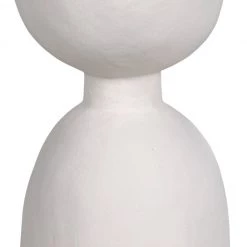 Noir Furniture Hourglass Stool, White Fiber Cement Bar & Counter Stools