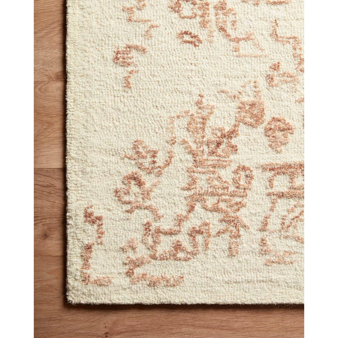 Loloi Rugs Joanna Gaines Annie Rug Collection - ANN-01 White/Rust